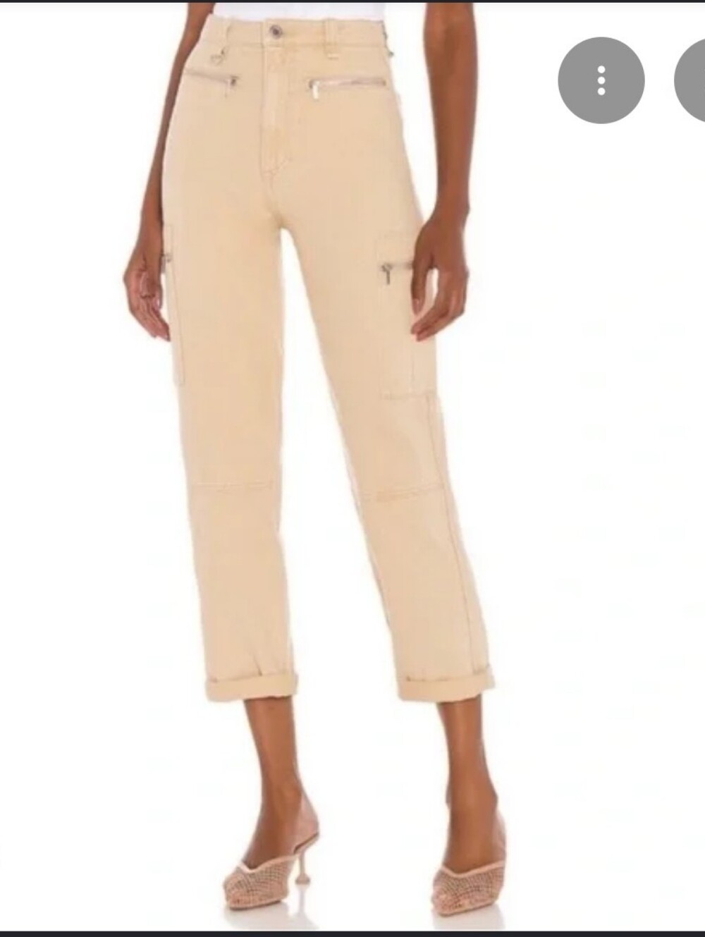 WeWoreWhat Tan Cargo Pants with Utility Pockets